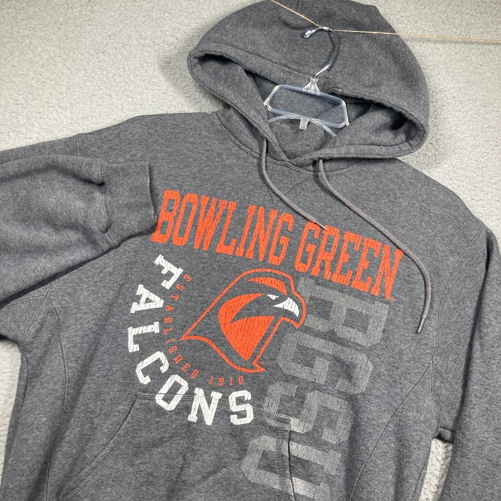 Bowling Green State University Hoodie Adult Medium Gray Pullover Sweatshirt